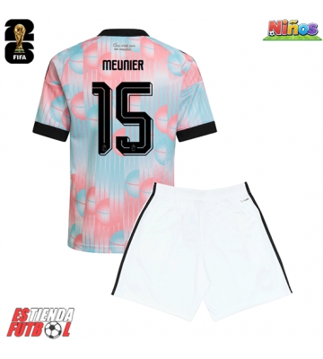 Bélgica Thomas Meunier #15 Segunda Equipación Niños Mundial 2026 Manga Corta (+ Pantalones cortos)